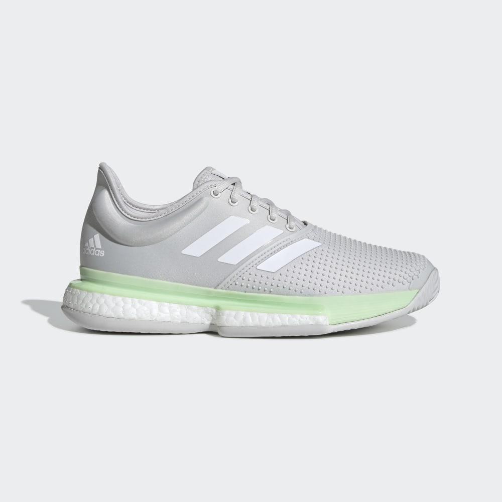 Pantofi Tenis Adidas SoleCourt Dama Romania - Verzi/Albi/Gri EF2075